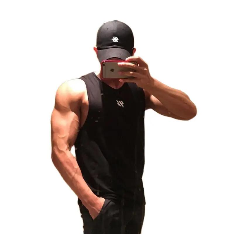 GITF Mannen musculation débardeurs gymnastique entraînement Fitness Mouwloos chemise course Kleding