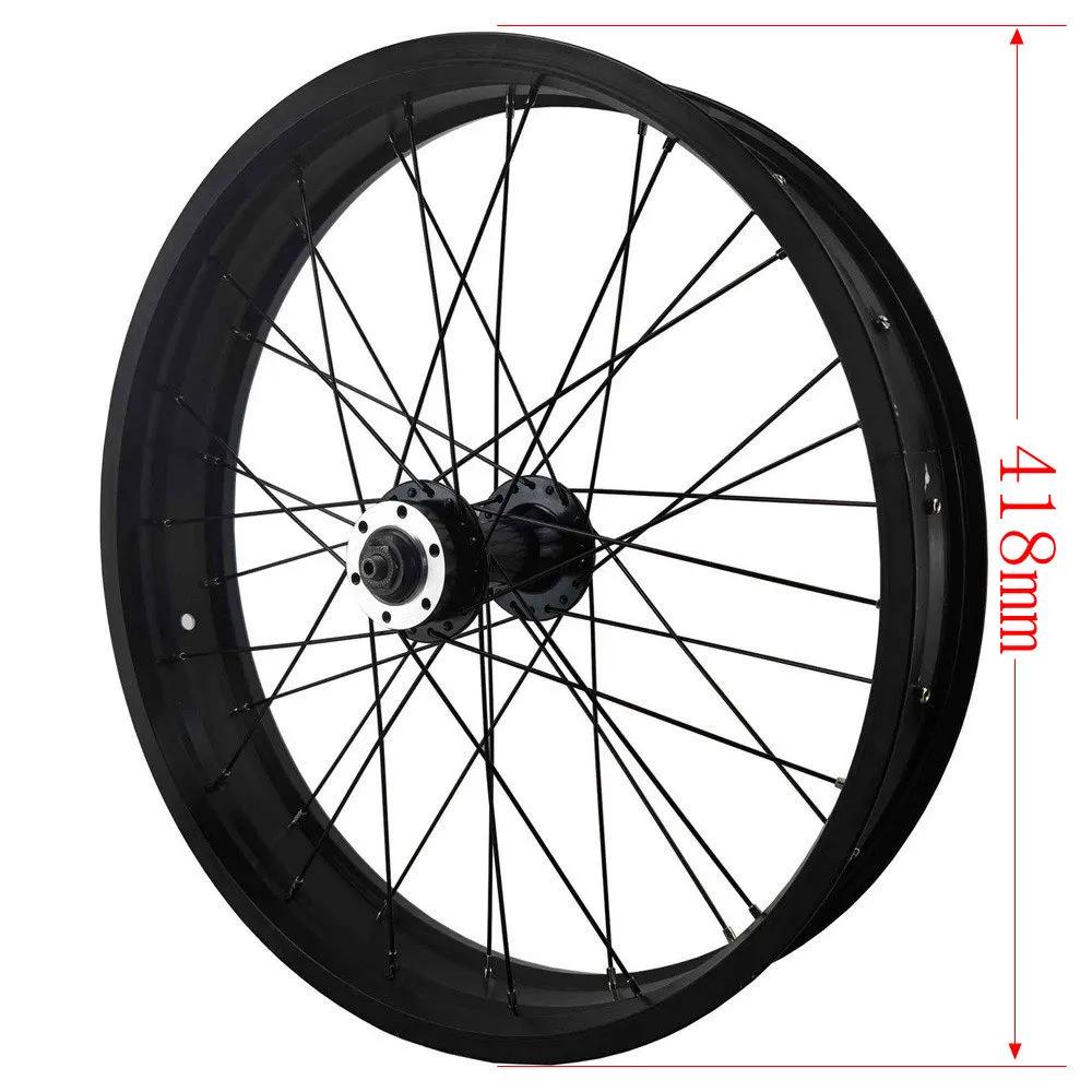 Gros vélo roue avant Ebike 20 et 26 pouces, frein à disque, intérieur 36H, extérieur 74mm, largeur 8