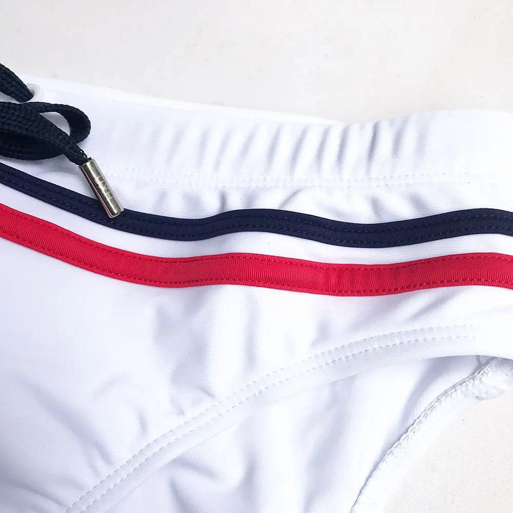 Marque homme slip de bain maillots de bain shorts troncs boxeurs rayures patchwork couleur taille ba