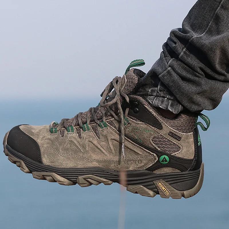Chaussures de randonnée d'hiver unisexe HUMTTO - Baskets chaudes pour plein air, escalade et chasse