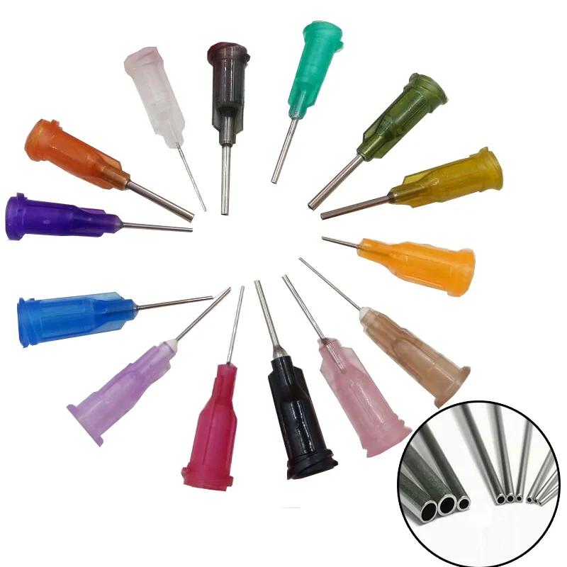 50pcs 12mm pointes de précision distributeur de liquide seringue aiguilles conseils 304 14G -30G con
