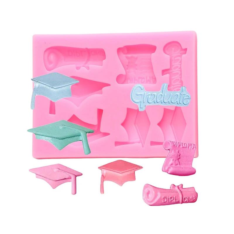 Moules à pâtisserie en Silicone, DIY, pour fête de remise de diplôme, pour enterrement de vie de jeu