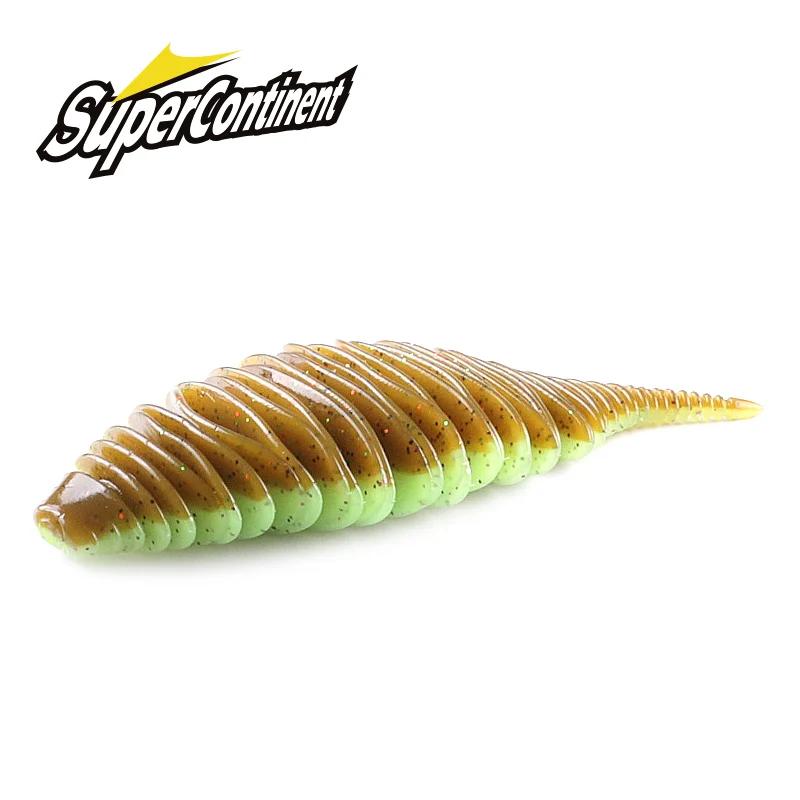 Supercontinent BELLOWS GILL leurre souple ver pêche bar leurre 100mm/4 pièces 77mm/6 pièces larve ap
