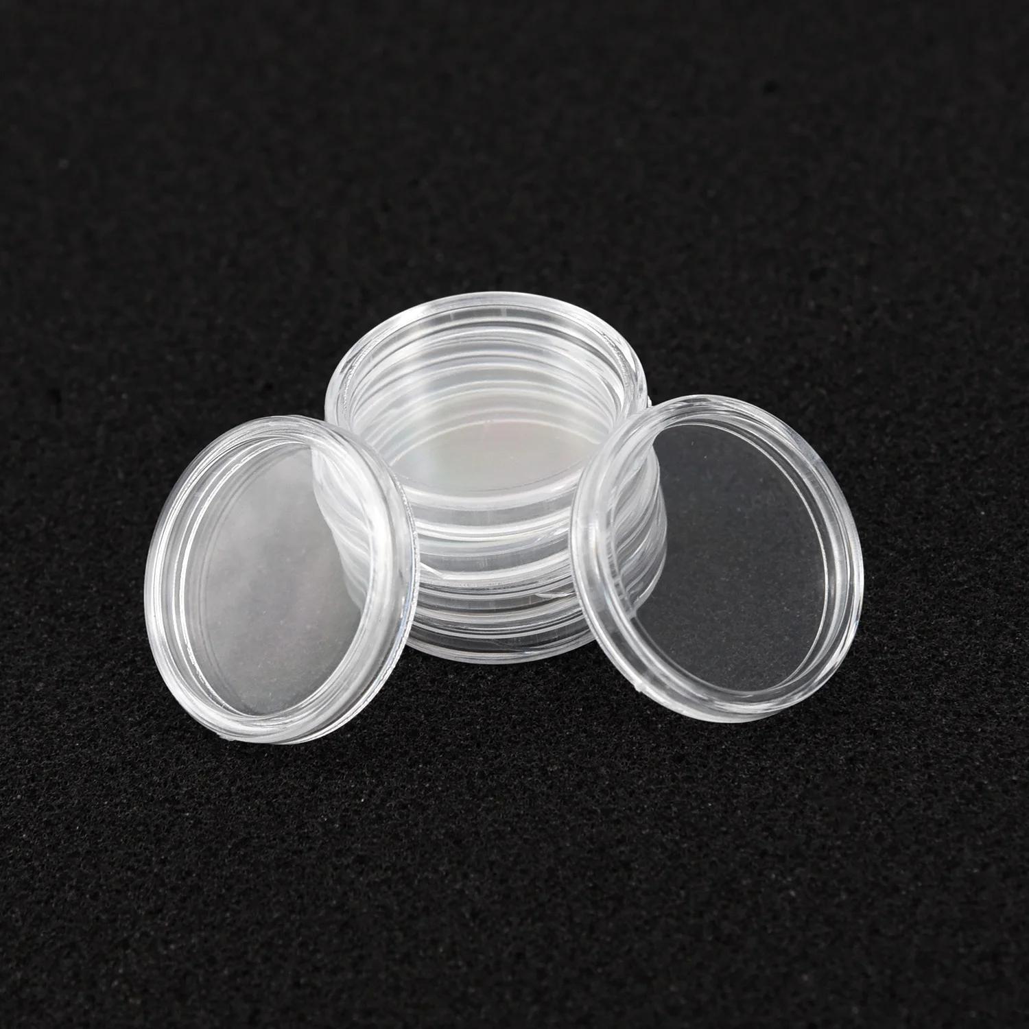 100 pièces 16/18/20/21/23/25/26/28/30mm porte-monnaie rond boîte de protection de capsule pour boîte