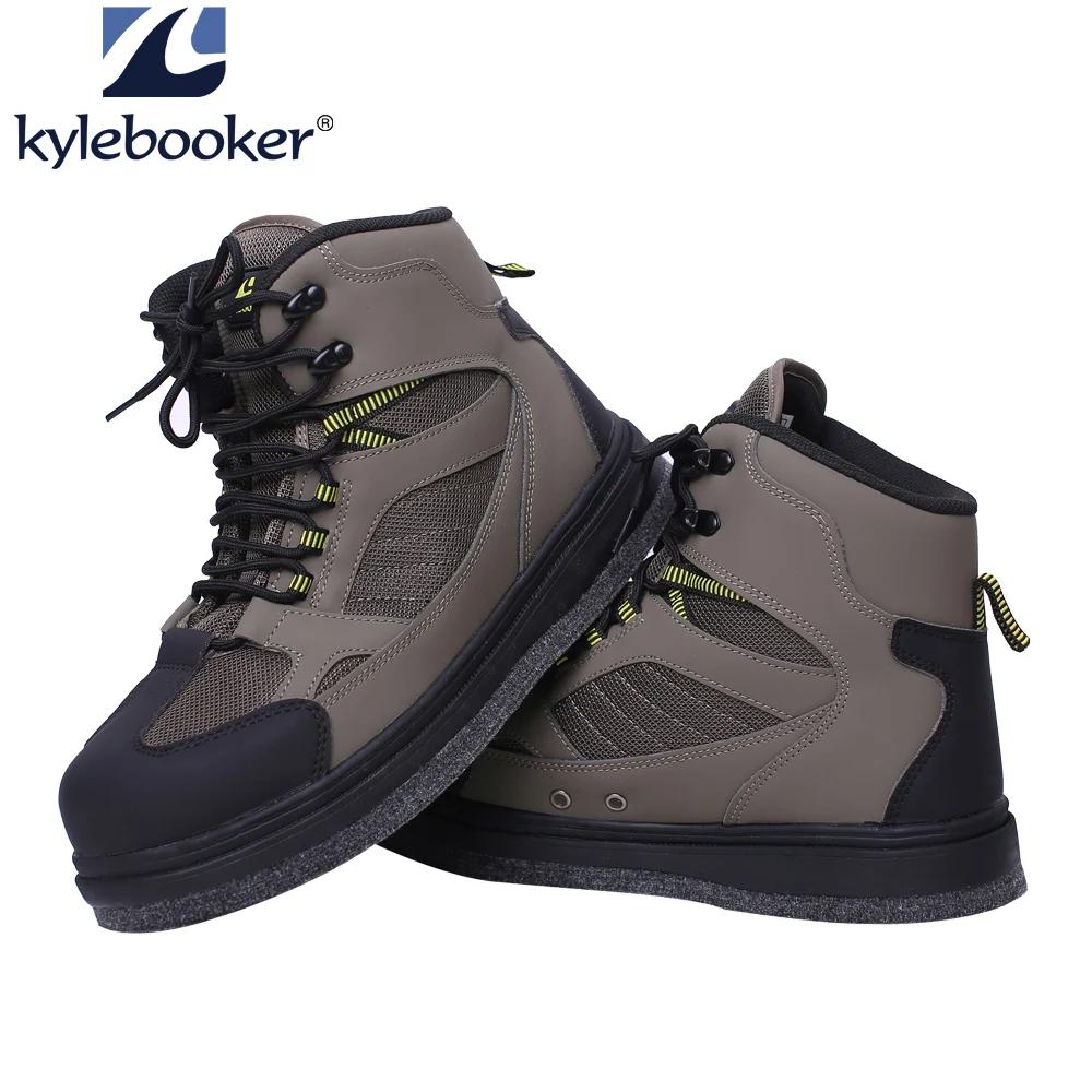 Bottes de pataugeoire légères pour hommes, chaussures de pataugeoire à semelle en feutre, chaussures