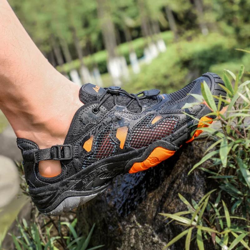 HUMTTO-Bottes de randonnée respirantes pour hommes, baskets de marque, sandales de trekking d'été, c