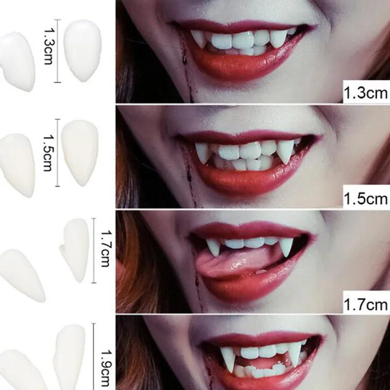 1 paire de dents de Vampire, crocs, accessoires de prothèses dentaires, accessoires de Costume d'hal