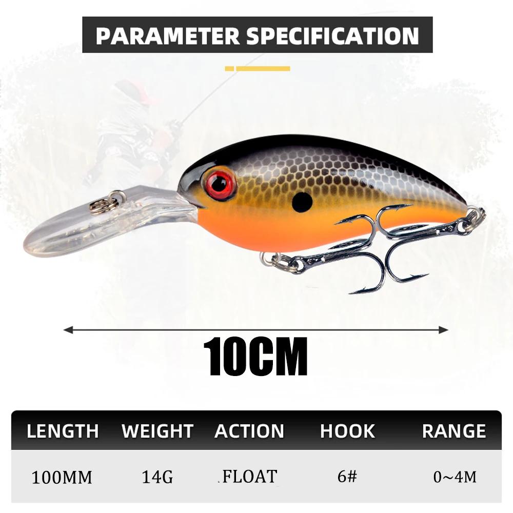 1 pièces leurre de pêche à manivelle appâts durs artificiels 10 cm/15g manivelle Jerkbait Wobbler ma