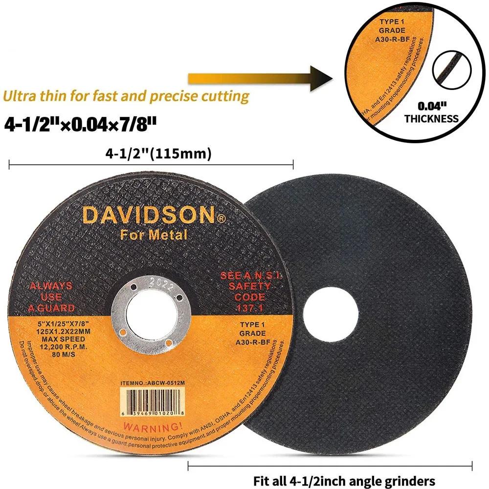 Disque de coupe en métal de 125mm, coupe-Fiber de 5 pouces, résine renforcée, lame de scie circulair