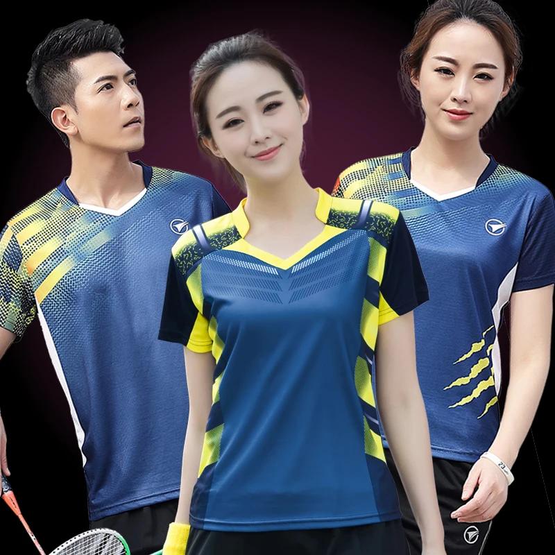 Chemise de Badminton sport hommes femmes marque séchage rapide respirant Tennis de Table équipe cour