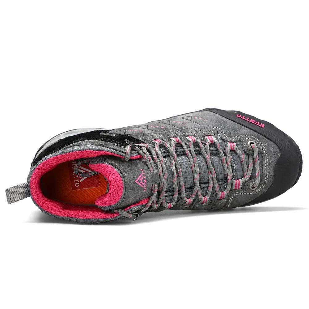 HUMTTO – chaussures de randonnée en cuir pour femmes, baskets imperméables pour Camping en plein air
