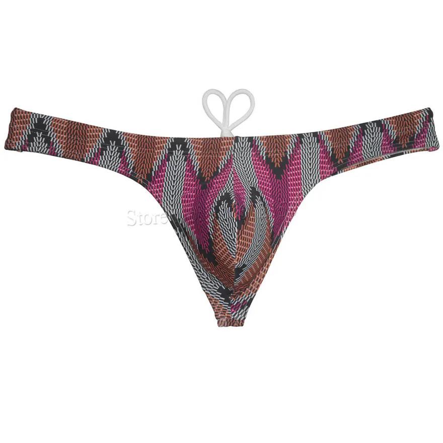 Maillot de bain homme nylon séchage rapide string sexy surf dessin animé plage dos en T