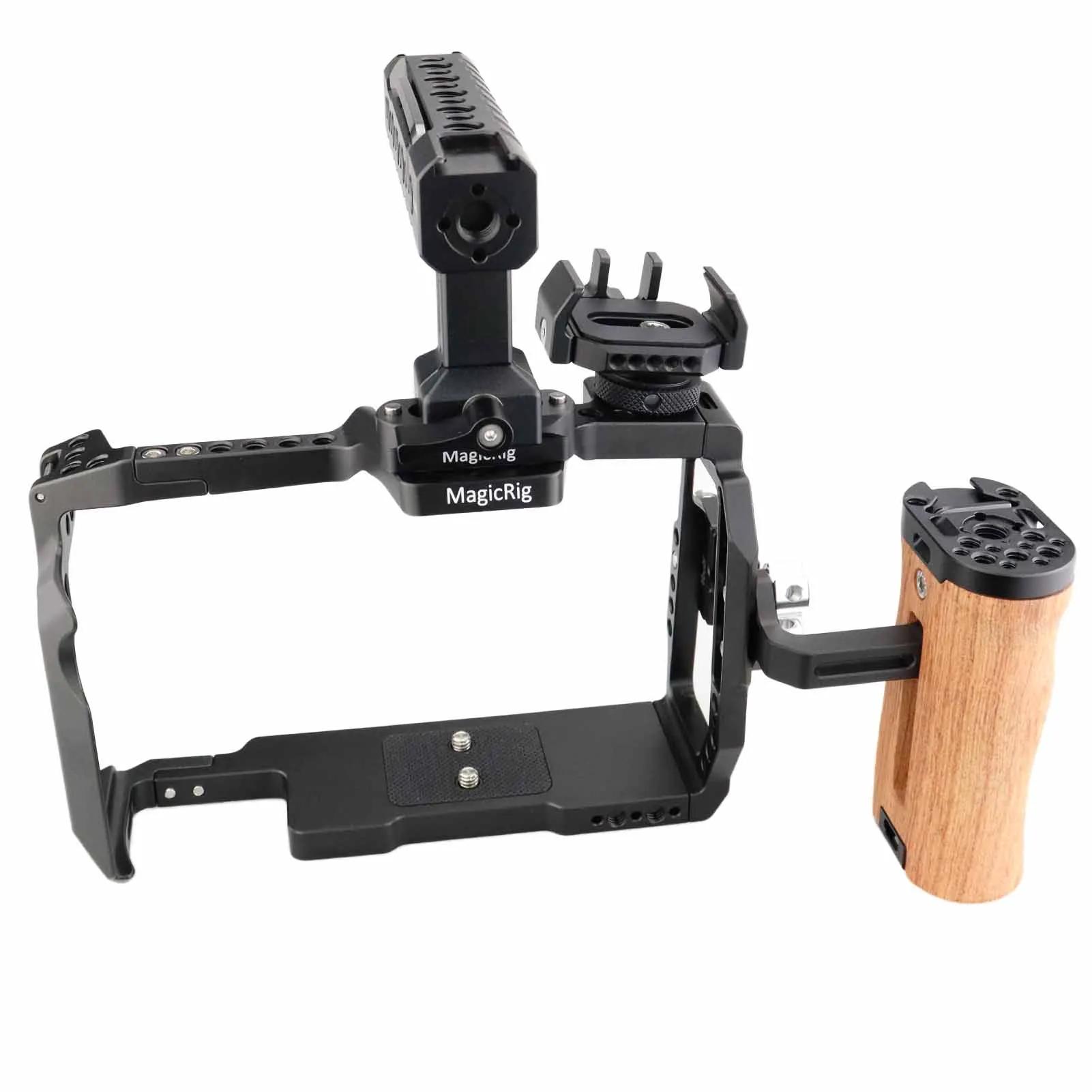 Kit de cage MAGICRIG pour BlackMagic BMPCC 6K Pro, avec poignée supérieure NATO, rail NATO, poignée