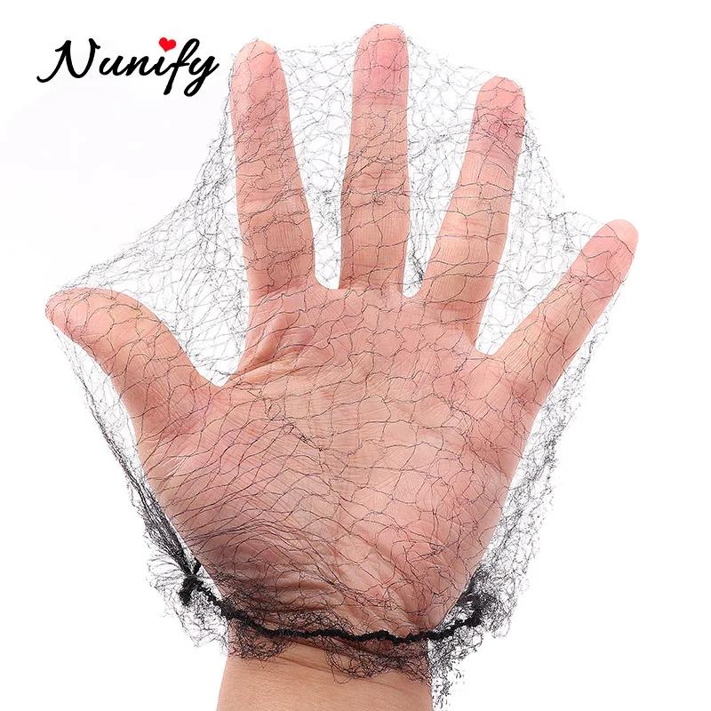 20 pièces/lot filets à cheveux Invisible bord élastique maille longue 36 pouces noir court 18 pouces