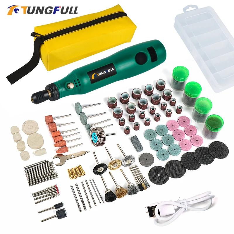 Mini outil rotatif perceuse sans fil, pour graveur Dremel sans fil perceuse électrique gravure sans
