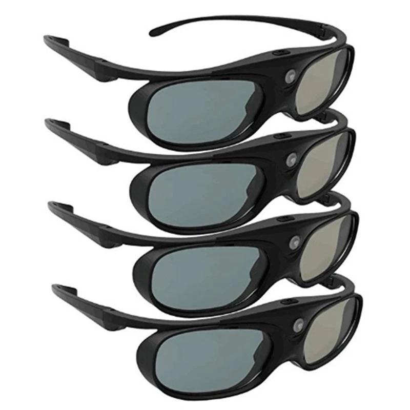 RISE-Lunettes 3D à obturateur actif pour budgétaire DLP Link, compatible 96-144HZ avec Optama, Acer,