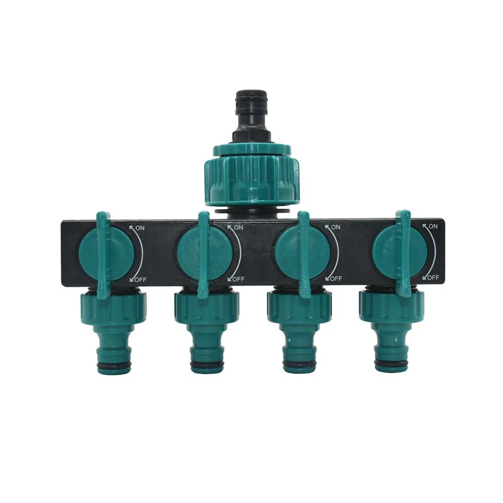 Séparateur d'eau du robinet de jardin à 4 voies, Irrigation goutte à goutte, tuyau d'eau, vanne d'ir