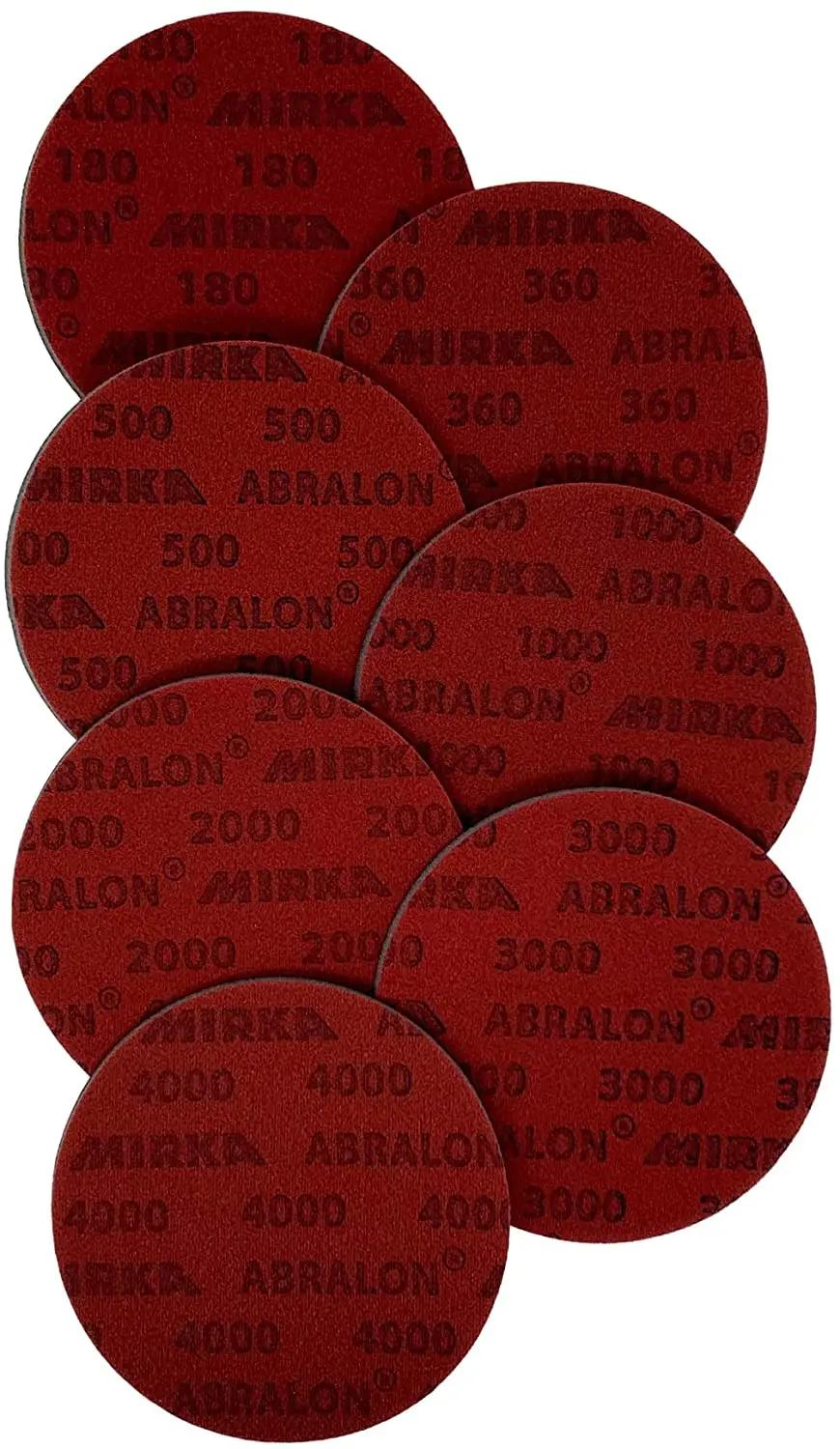 Mirka Abralon 5 pouces éponge papier de verre support en mousse crochet et boucle disques de polissa