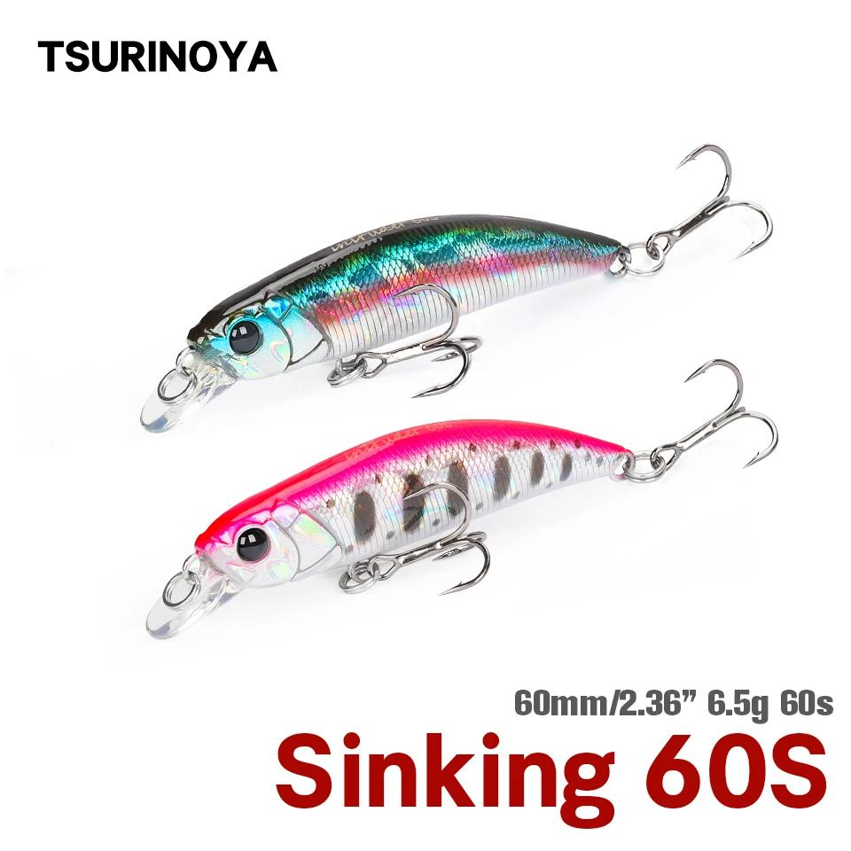 TSURINOYA 60S leurre de pêche méné coulant nouveau modèle intrusseur 60mm 6.5g appâts durs artificie