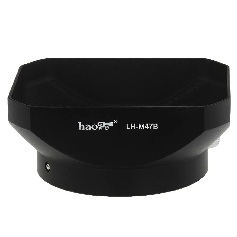 Haoge LH-M47B métal pare-soleil pour Olympus M.ZUIKO numérique 12mm f/2 objectif noir