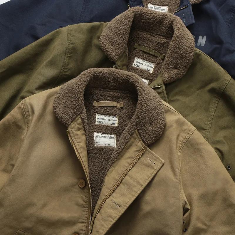 Manteau en coton rembourré pour hommes veste en cachemire en peluche épaissie pour hommes, sport de