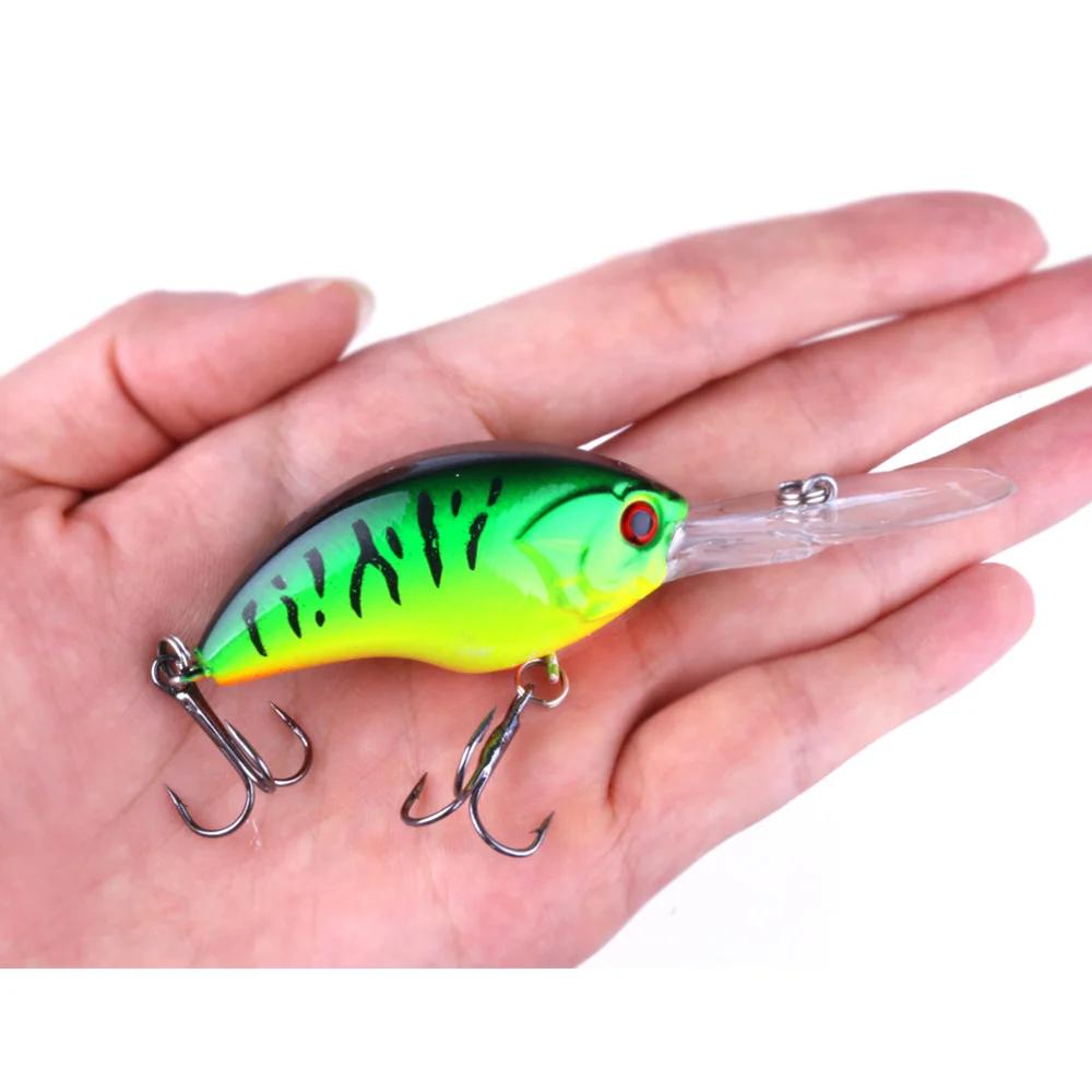 HENGJIA 13G 9CM leurres de pêche roche manivelle appât manivelle vairon bar triple crochets nager du