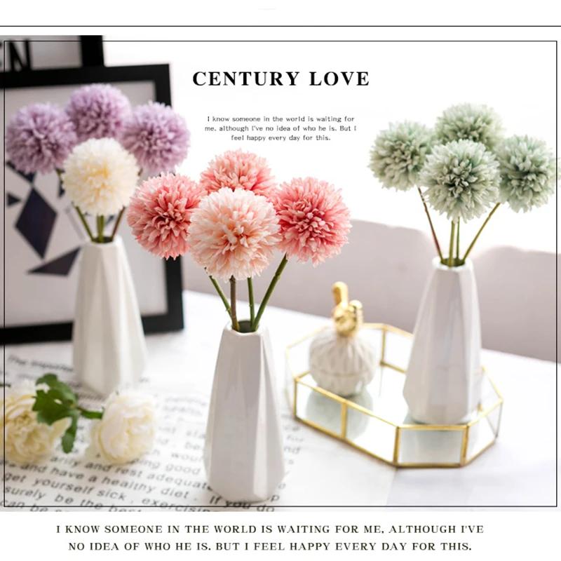 Bouquet de Fleurs Artificielles Hortensia, pour Décoration de Maison, Chambre à Coucher, Mariage, Va