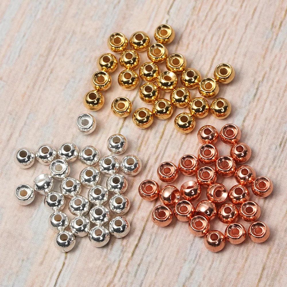 Perles fendues en tungstène pour la pêche, 25 pièces de 2/2, 5/2, 8/3, 5mm, or, argent, cuivre, maté