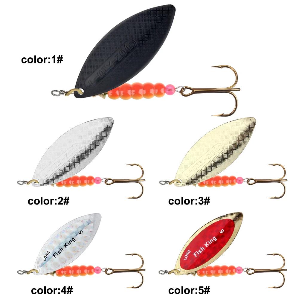 FISH KING Spinner leurre appât 4.5g/7.0g/12.5g/17.4g/27.1g cuillère leurres brochet métal leurre de