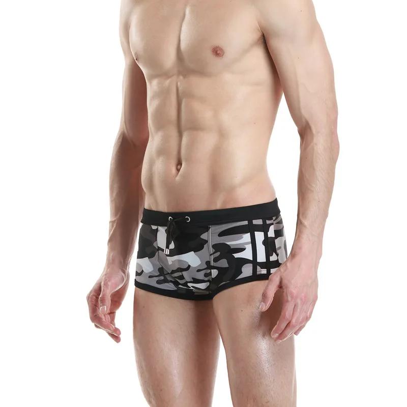 Maillot de bain homme camouflage push-up - Taille basse sexy pour sport plage et natation