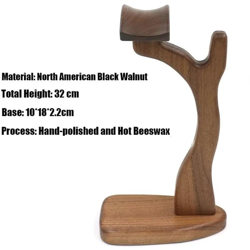 Support pour écouteurs classique en bois, support universel pour écouteurs, présentoir de bureau pou