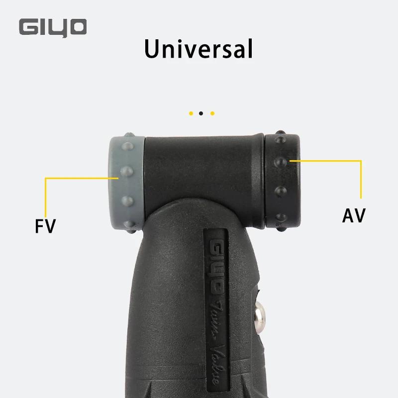 Manomètre de pression d'air pour pneus de vélo GIYO, valves Schrader/Presta, 160 PSI, baromètre prof