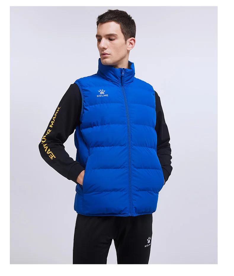 Veste de sport homme Kelme automne-hiver - Veste chaude coupe-vent sans manches en coton pour running