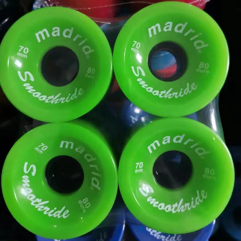 4 pièces 70mm 51mm 80 dur Longboard roue pour 70mm Skateboard pneu 80A Durable élastique PU Ruedas p
