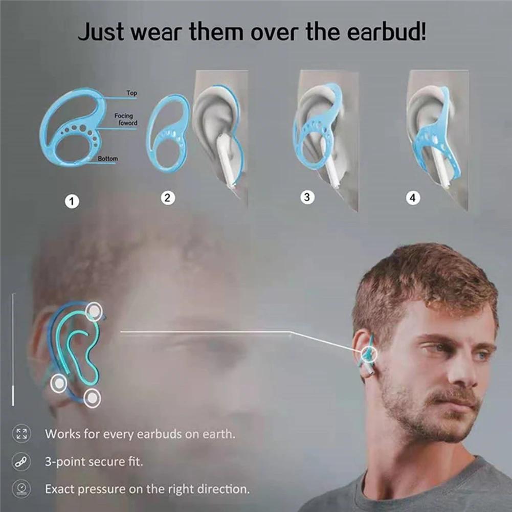 Crochets d'oreille anti-chute pour AirPods Pro, porte-écouteurs sans fil, support en silicone pour l