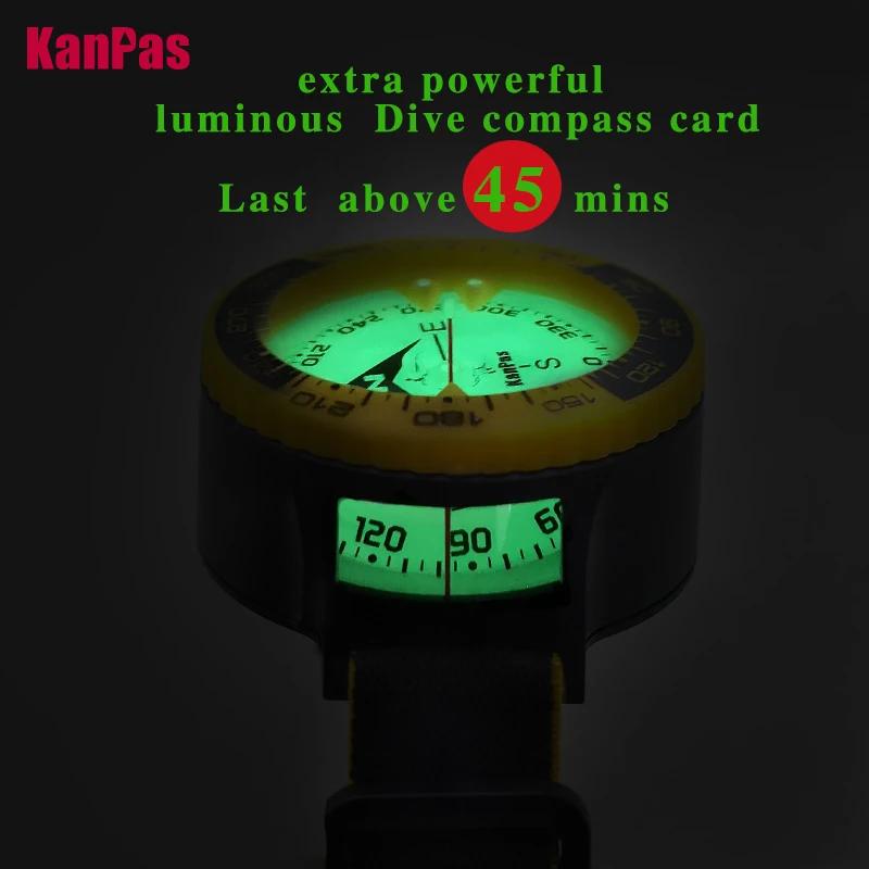 Boussole de plongée KANPAS 6BAR étanche avec signal lumineux pour navigation sous-marine précise