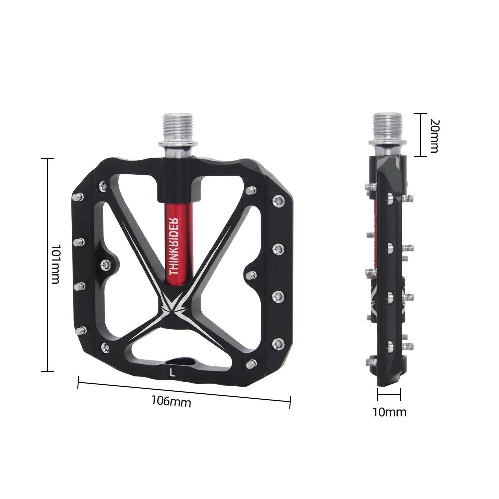 ThinkRider – pédales de vélo à 3 roulements scellés, pédales de vélo plates, vtt, route, vtt, access