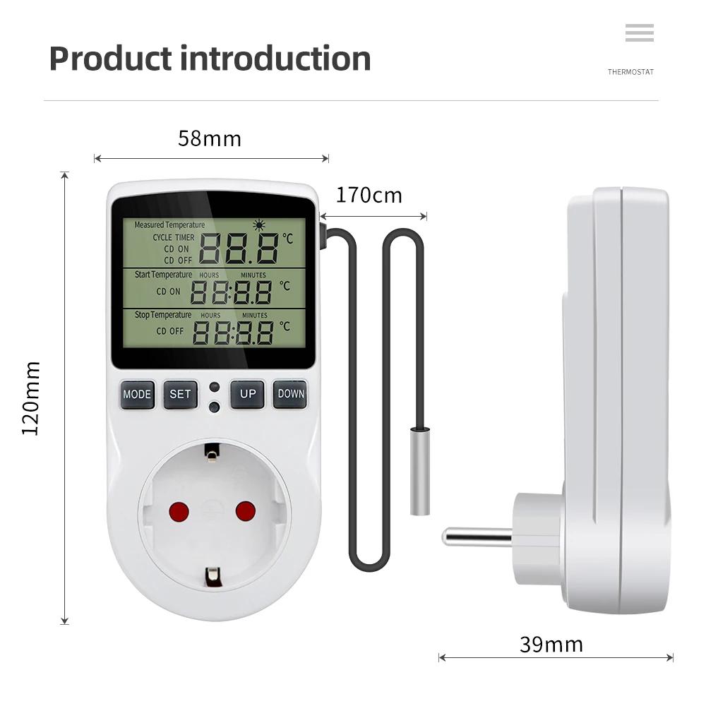 Prise de minuterie Thermostat KT3100, contrôleur de température multifonction, sortie avec interrupt