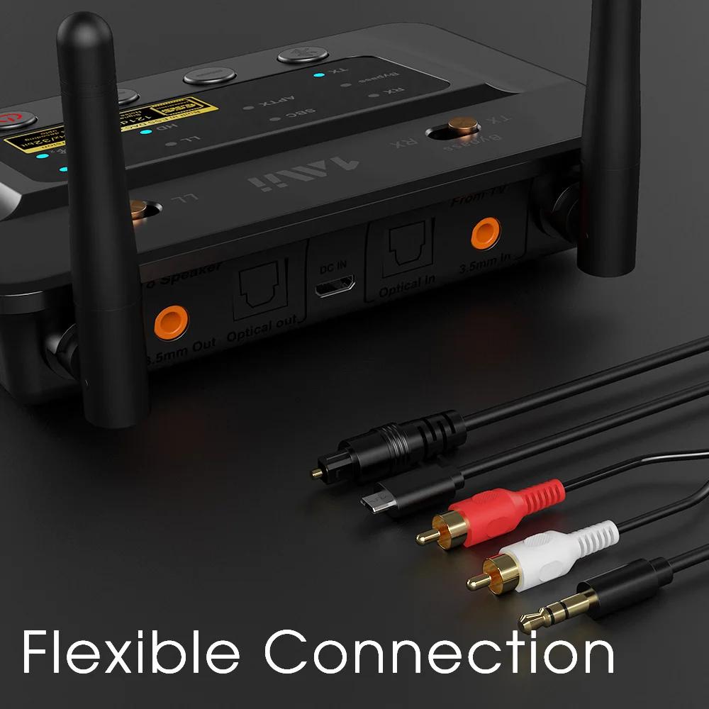 1Mii B03Pro Bluetooth 5.0 émetteur récepteur aptX LL HD CSR8675 HiFi 32bit DAC 3.5mm Aux adaptateur