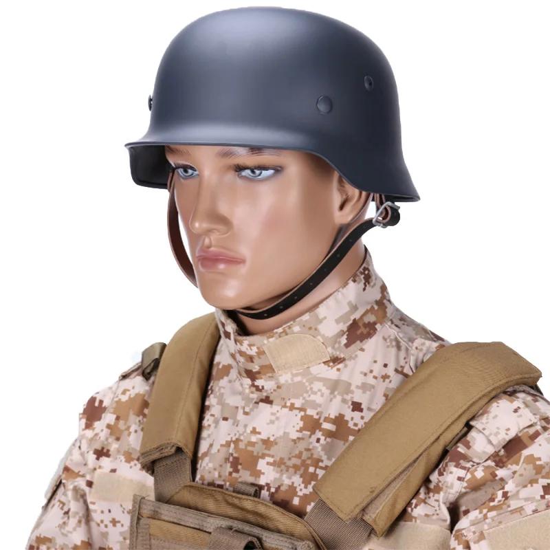 Casque tactique allemand M35 en acier, noir, vert, gris, Airsoft, équipement de sécurité militaire d