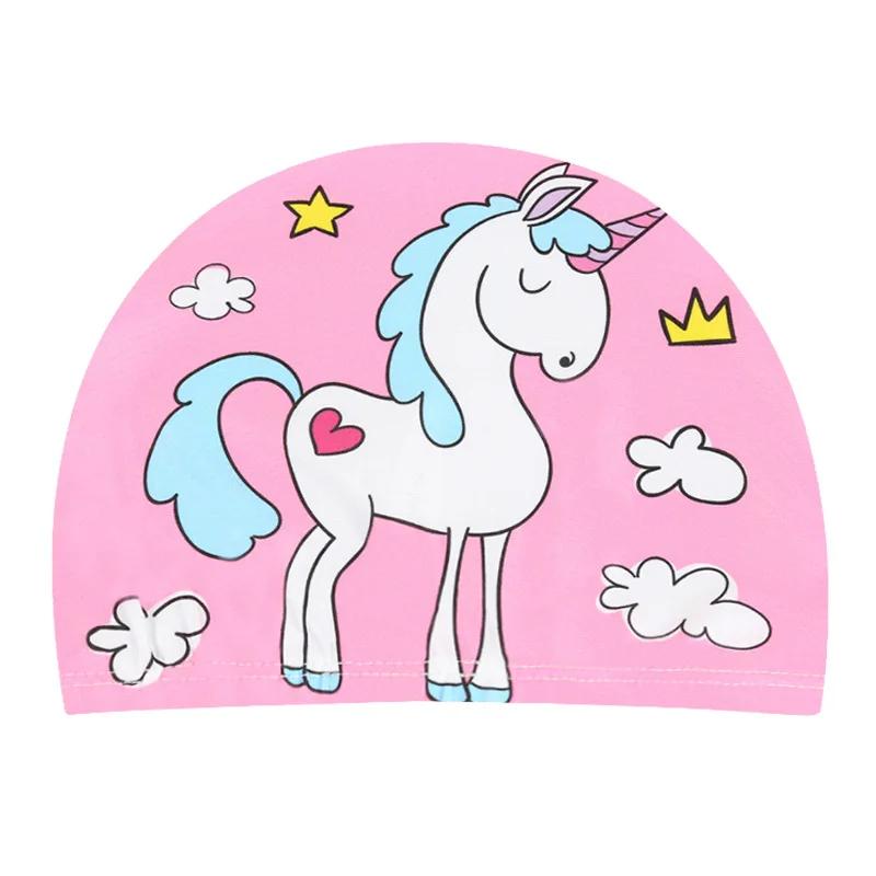 Bonnet de natation en tissu élastique pour enfants, chapeau de protection des oreilles, casquettes d