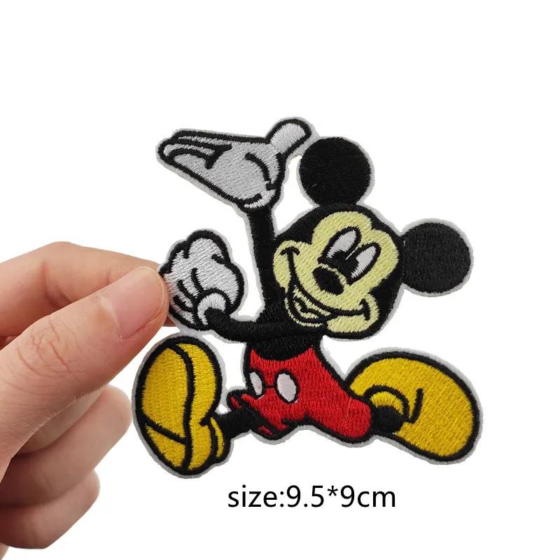 Patch brodé de haute qualité Mickey et Minnie Mouse, style dessin animé, pour repassage sur t-shirt,