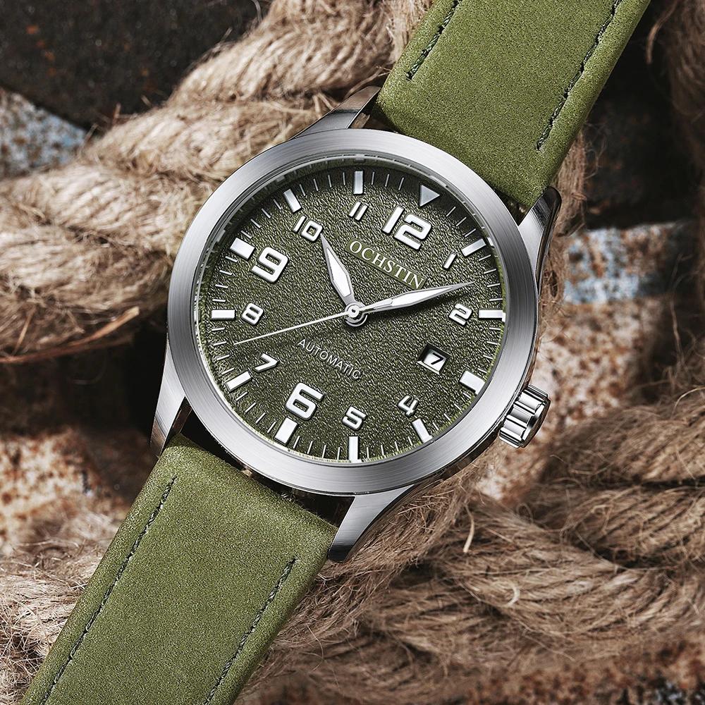 OCHSTIN hommes montre mécanique automatique de luxe tenue décontractée militaire Sports de plein air