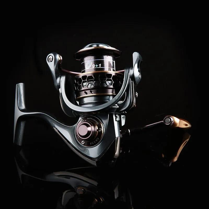 TSURINOYA-Moulinet de pêche à la carpe en acier inoxydable, bobine rotative à double bobine, 9 + 1BB