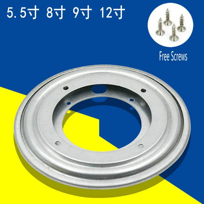 5.5/8/9/12 pouces couleur argent robuste forme ronde galvanisé paresseux Susan plateau tournant robu
