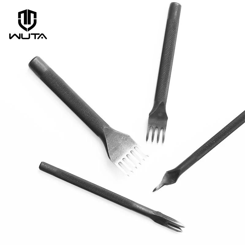 WUTA-Jolie çon d'artisanat du cuir, outils d'artisanat du cuir, pointe de diamant, fer à piquer noir