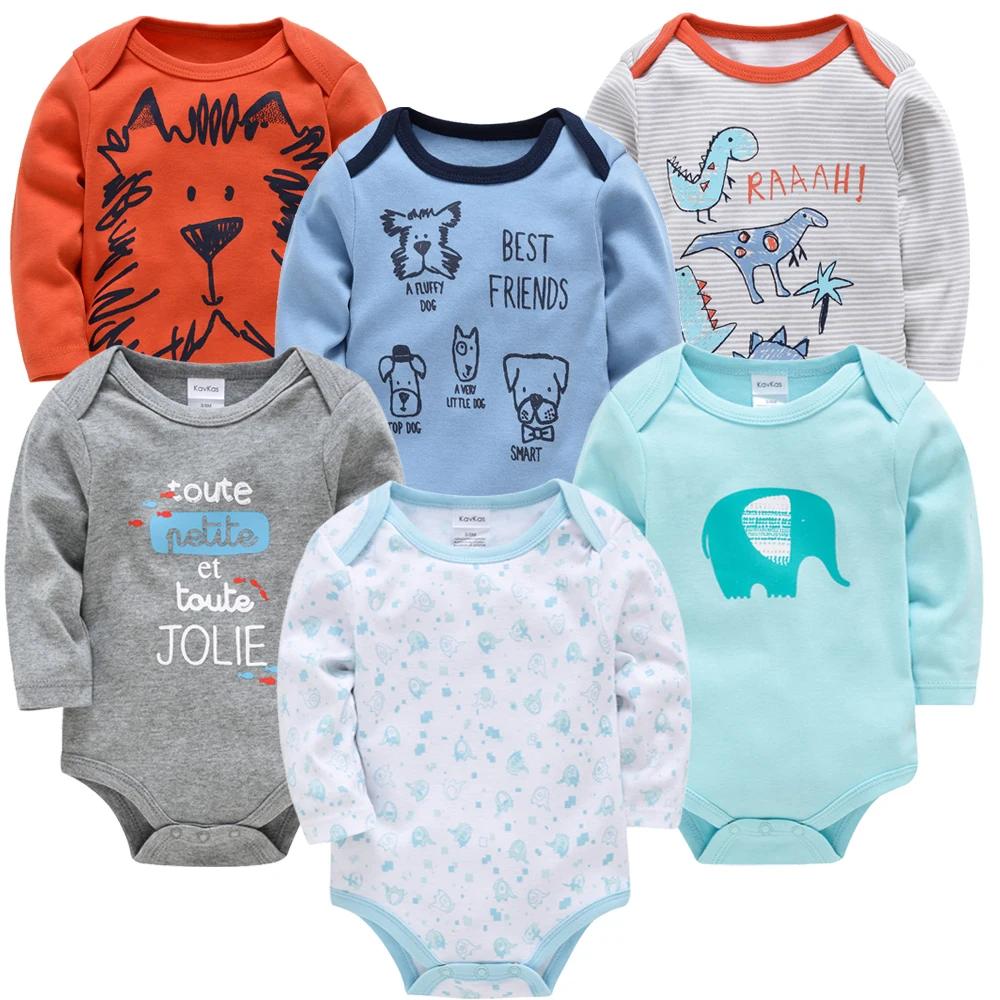 Vêtements pour bébés filles de 3 à 6 pièces/lot, body en coton à manches longues pour filles de 0 à