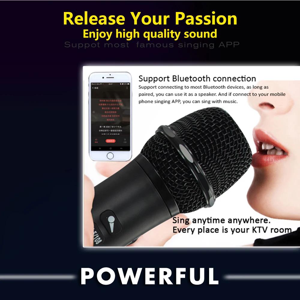 XIAOKOA L-698 15W Sans Fil Karaoké Microphone Bluetooth Haut-Parleur 4000mah 2 en 1 Déterminer Chant