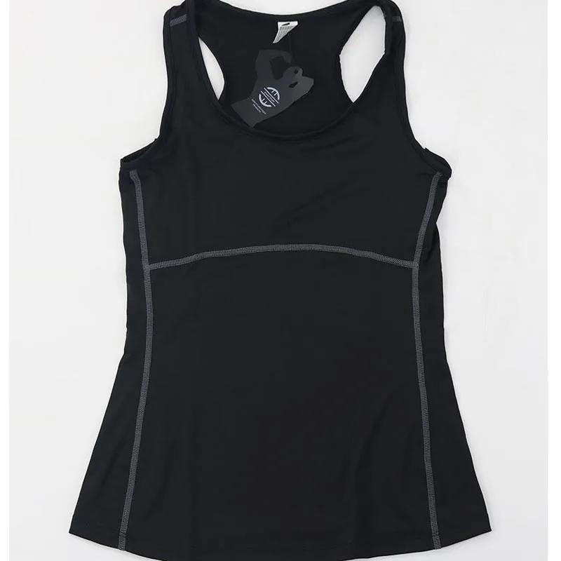 Nouveaux hauts de Yoga femmes Sexy vêtements de sport gilet Fitness serré femme vêtements sans manch