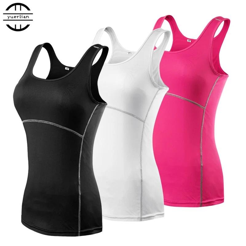 Nouveaux hauts de Yoga femmes Sexy vêtements de sport gilet Fitness serré femme vêtements sans manch